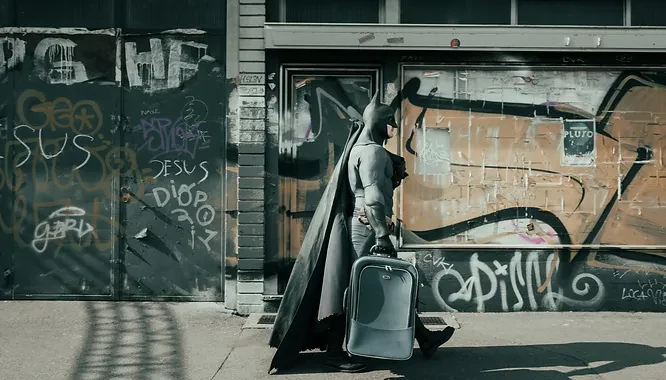 Batman in the city, artwork from Frank’s original site